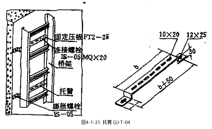 电缆桥架托臂结构